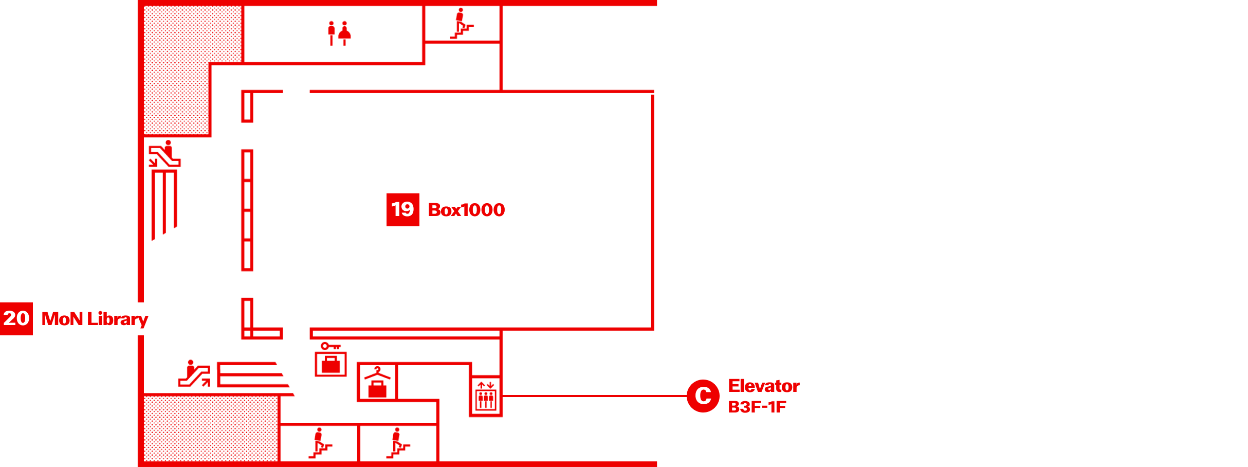 B1F floor map