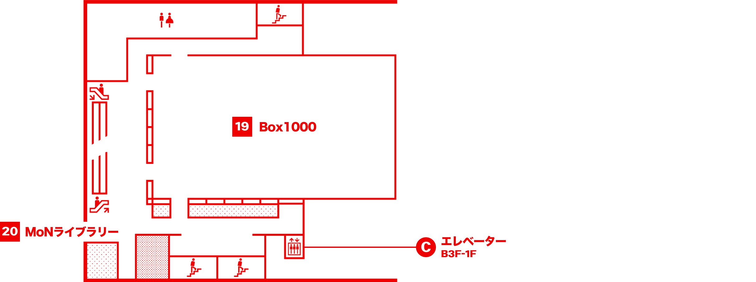 B2Fのフロアマップ図です