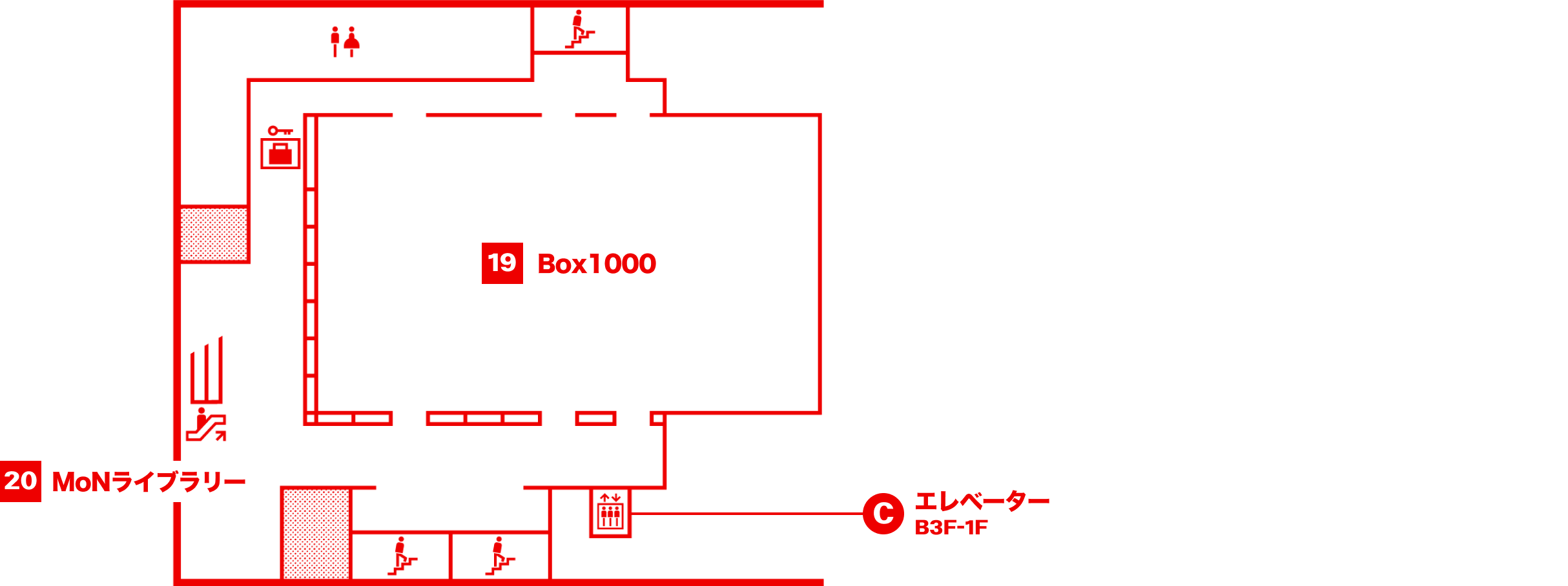 B3Fのフロアマップ図です