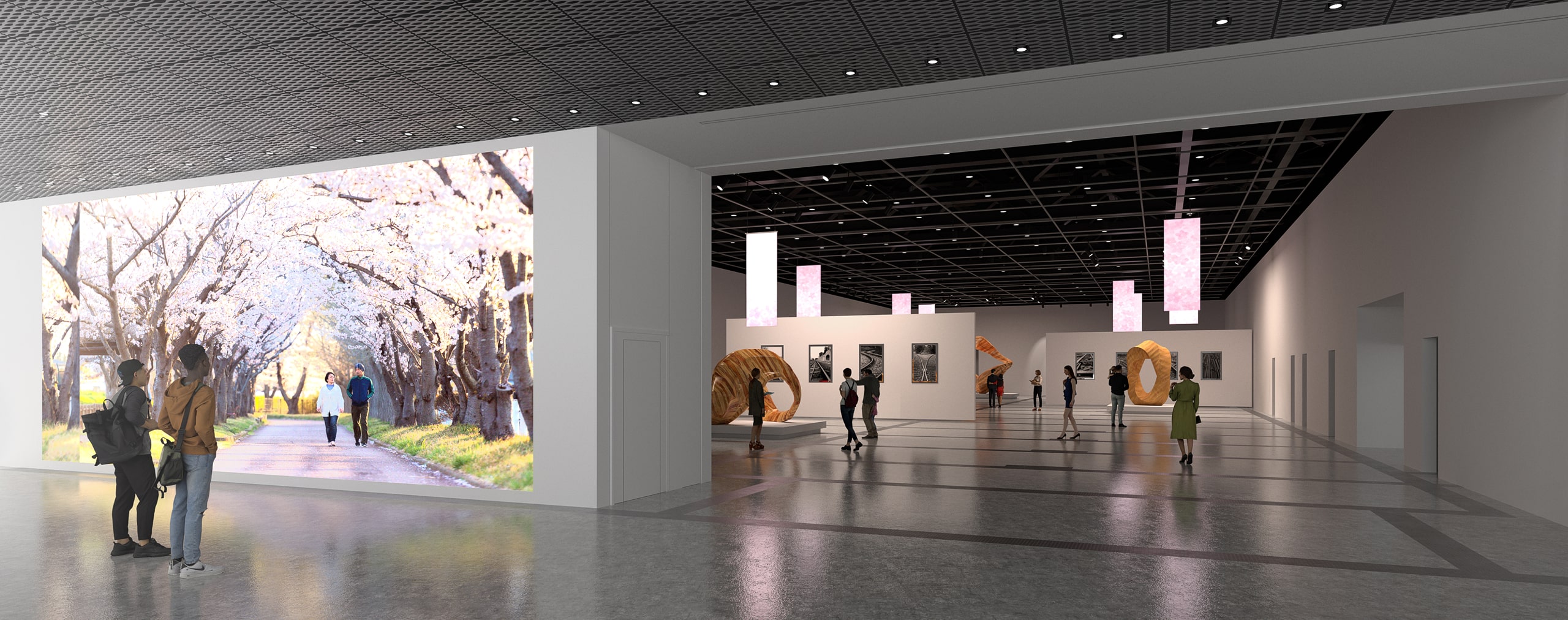 MoN Takanawa: The Museum of Narratives Box1500、1500平方メートルの展示空間。