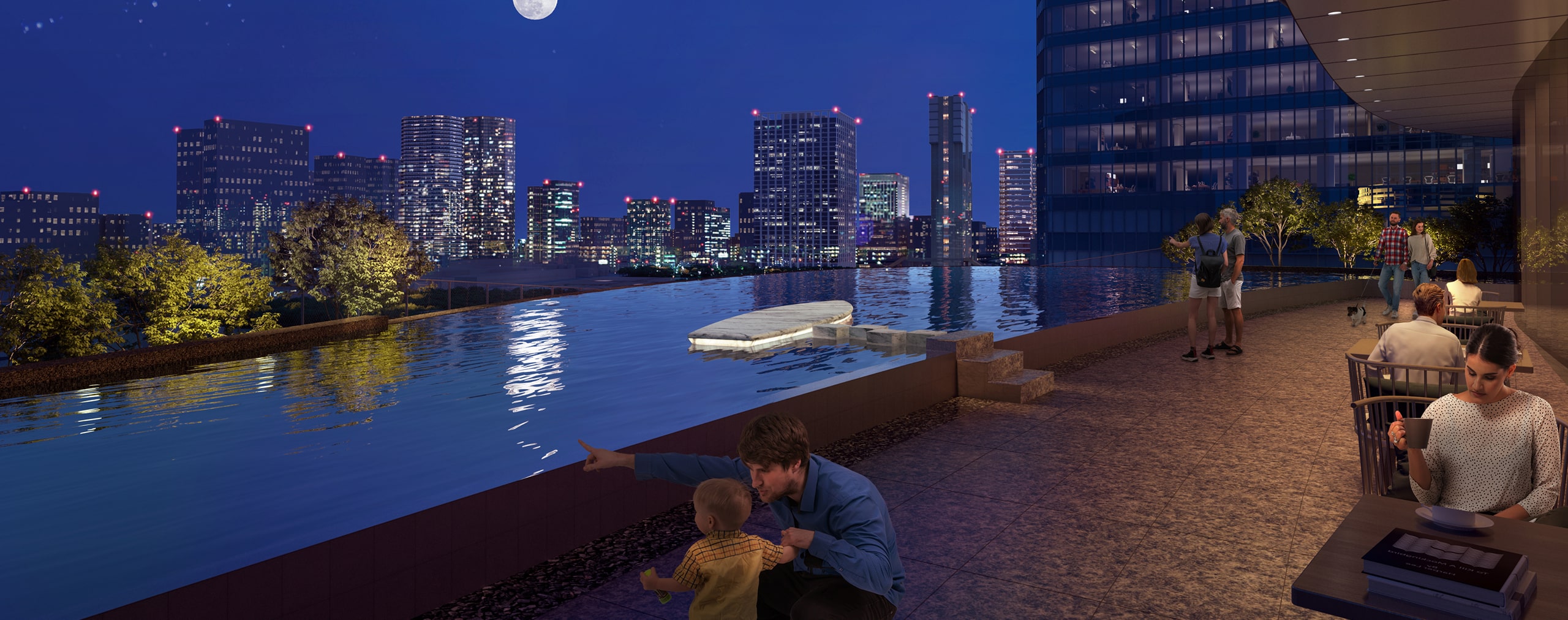 MoN Takanawa屋上のテラスの画像です。