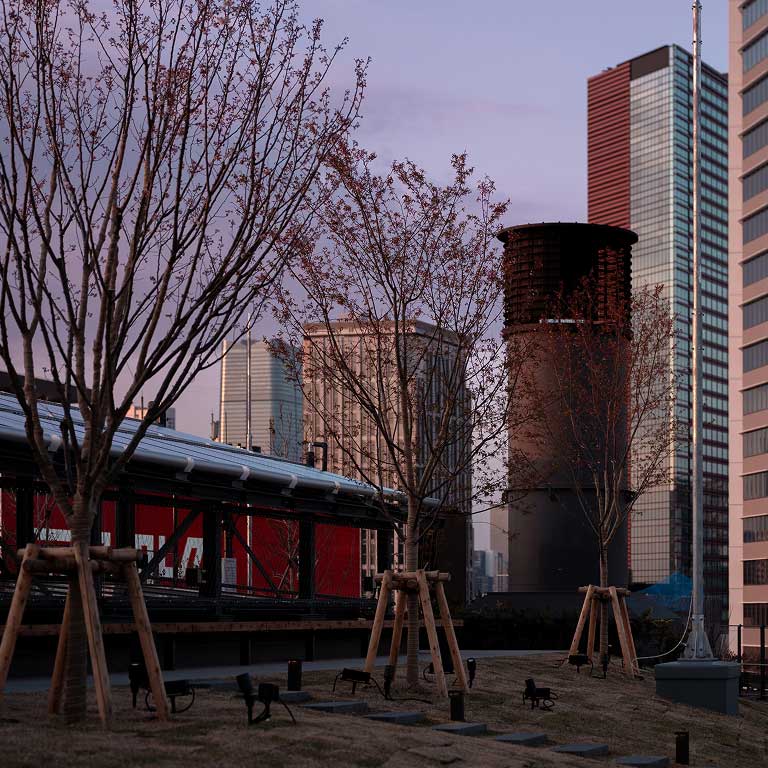 A rooftop cherry blossom Hanami Terrace