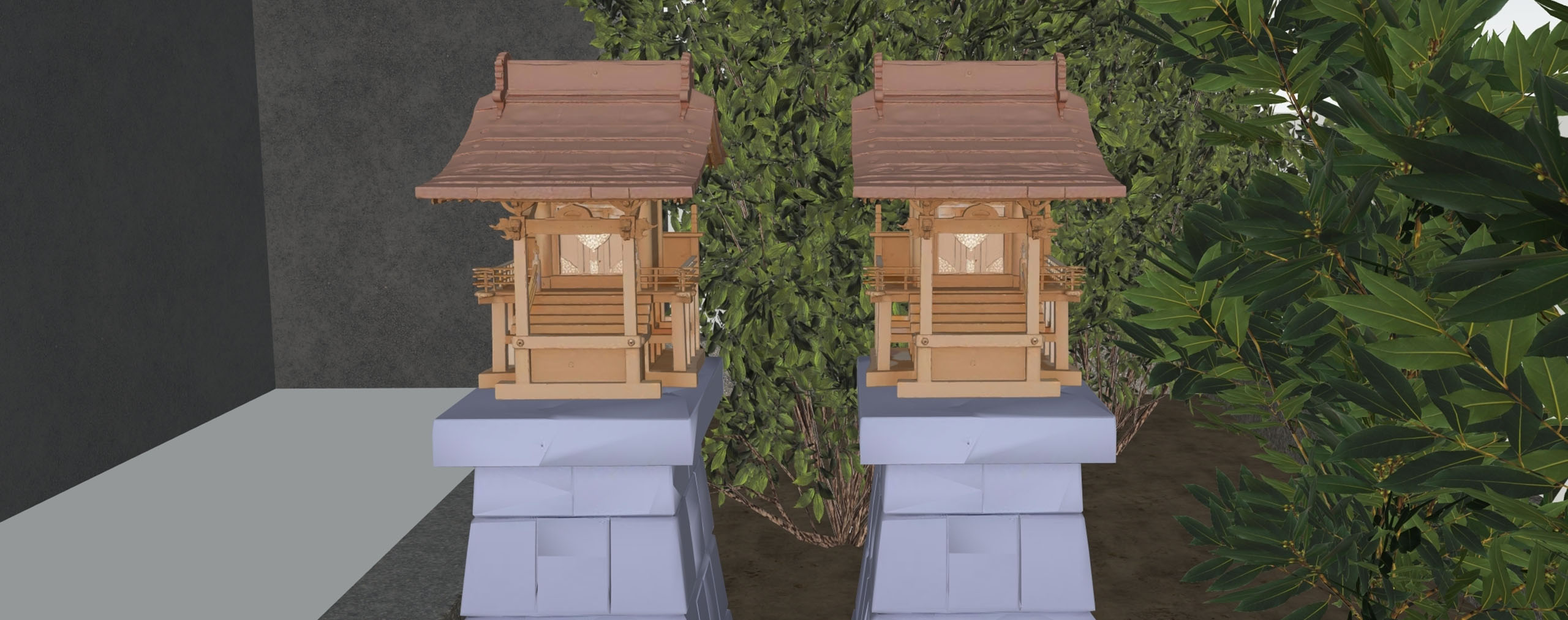 MoN Takanawaの屋上に鎮座する2宇の祠