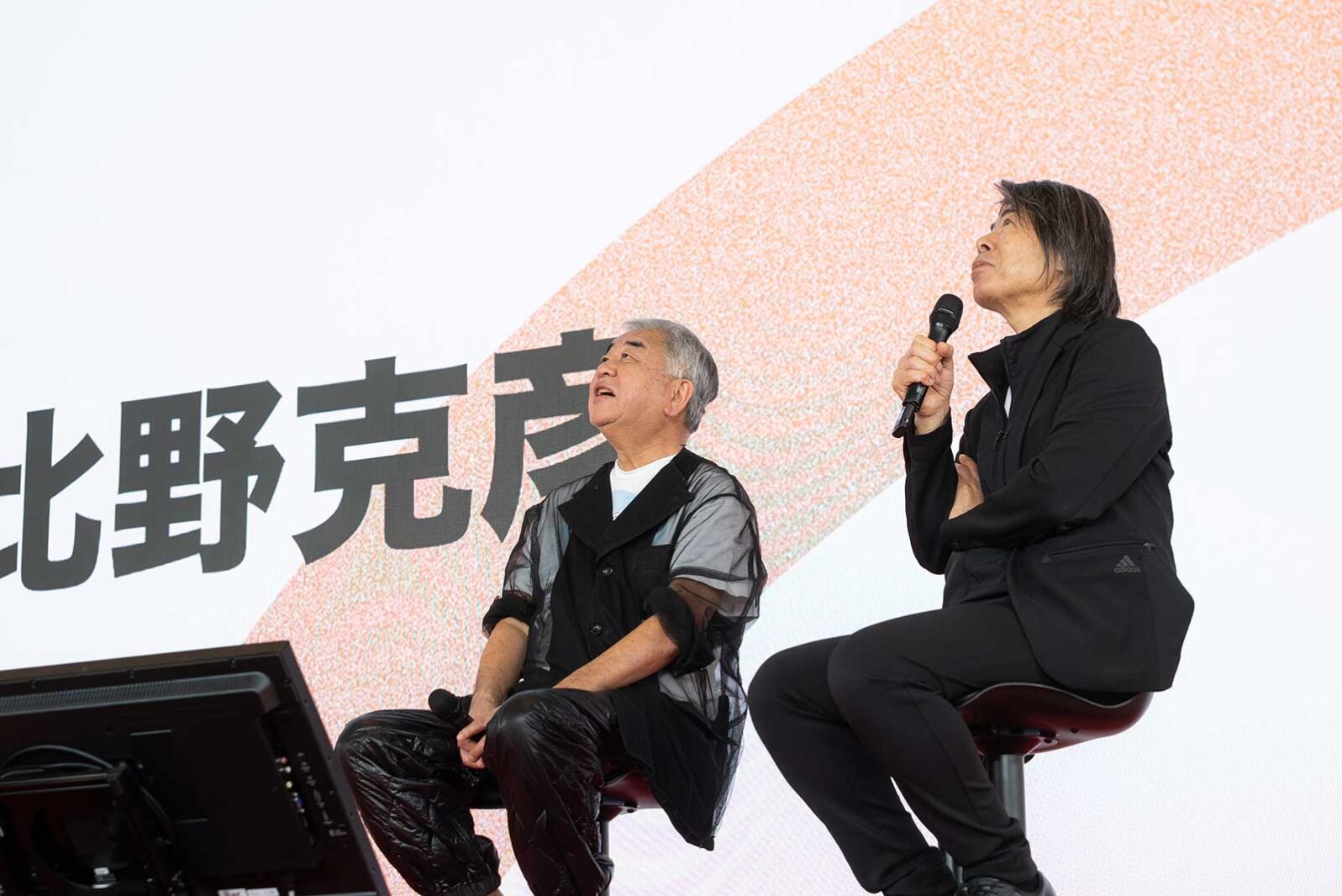 隈研吾さんと日比野克彦さんセッションの様子